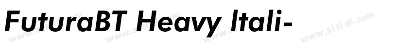 FuturaBT Heavy ltali字体转换